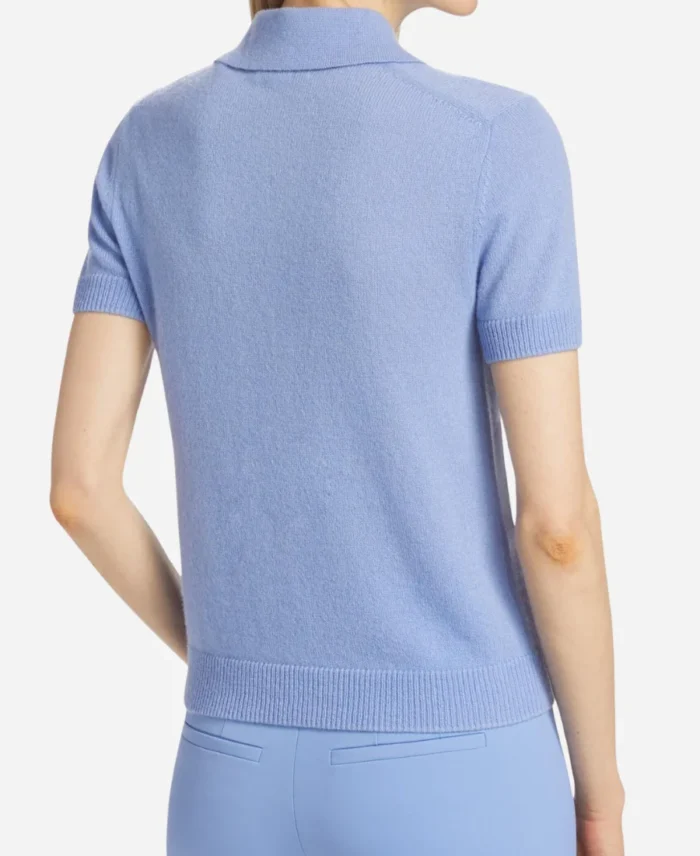 The Waterfront S01 Mae Buckley Blue Polo Top