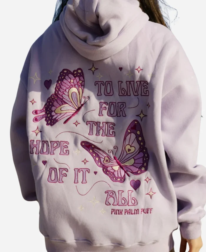 To Live For the Hope of it All Pruple Hoodie Back