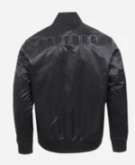 Toronto Raptors NBA 2025 Triple Black Satin Jacket