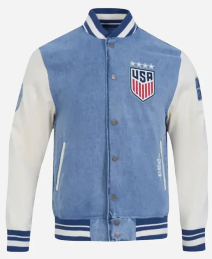 US Soccer 2025 Denim Varsity Jacket