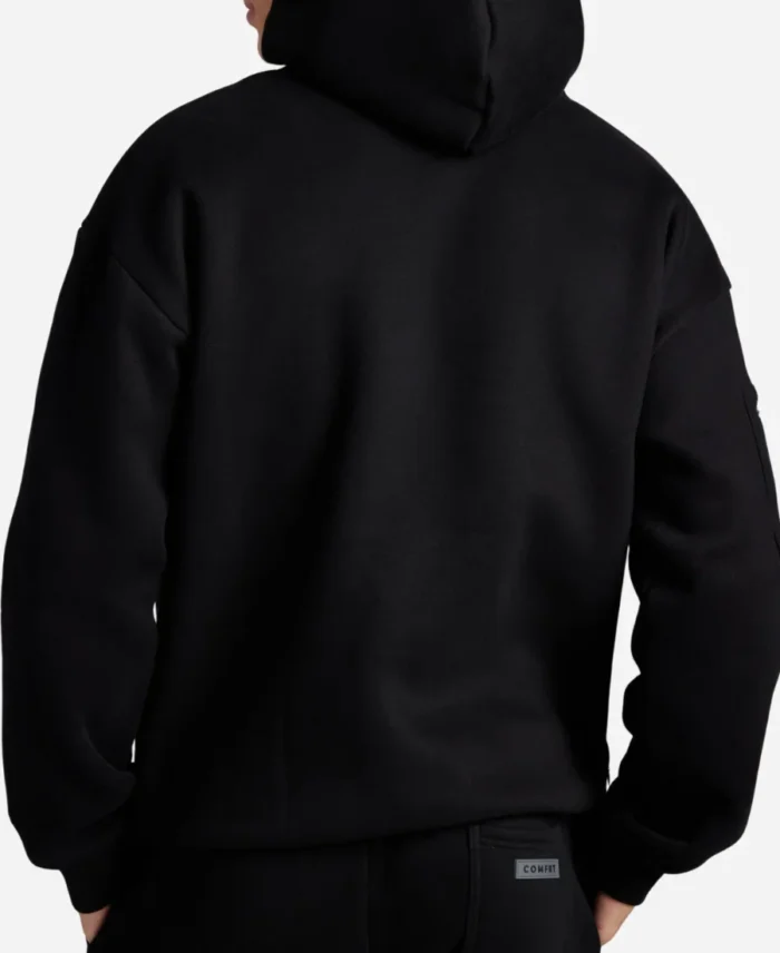 Unisex Comfort Airplane Mode Travel Black Pullover Hoodie