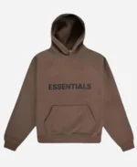 Unisex Fear Of God Essentials Brown Pullover Hoodie For Sale