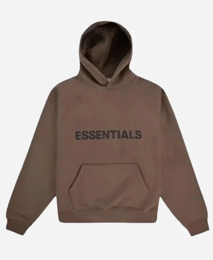 Unisex Fear Of God Essentials Brown Pullover Hoodie For Sale