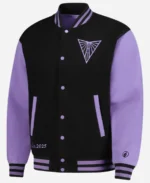 Unisex Golden State Valkyries FISLL Eclipse Black Full-Snap Varsity Wool Jacket