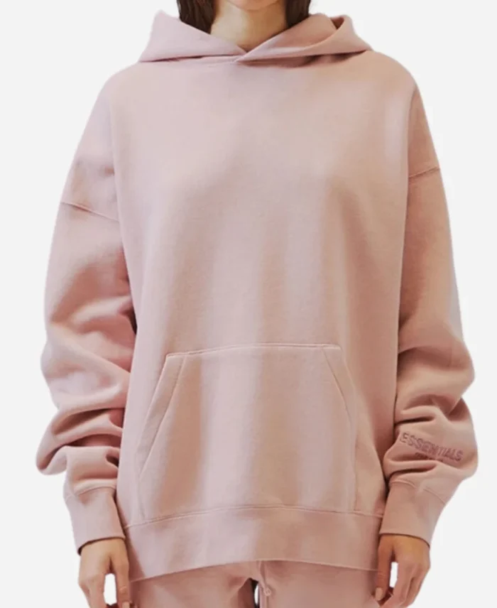 Unisex Pacsun Essentials Peach Pullover Hoodie For Sale