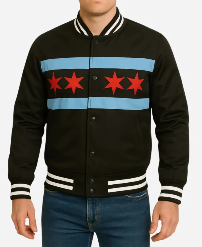 WWE Night Of Champions Kingdom Arena 2025 CM Punk Black Bomber Jacket