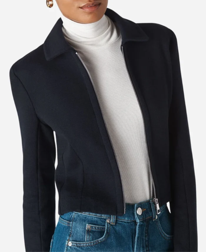 Whistles Jersey Blue Jacket