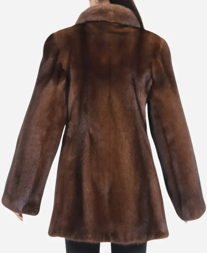 Women's Shearling Brown Mink Fur Jacket