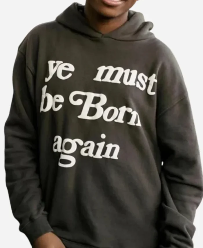 Ye Must Be Born Again Grey Pullover Hoodie