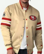 49ers Beige Varsity Jacket