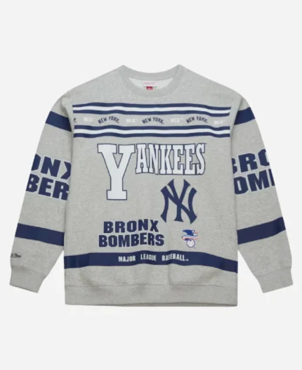 All Over Print Yankees Vintage Crewneck Sweatshirt