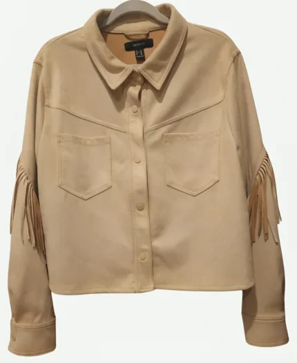 Anji White Ironheart 2025 Cropped Fringe Jacket