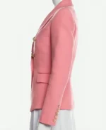 Below Deck S12 Double Breasted Pink Tweed Blazer For Sale