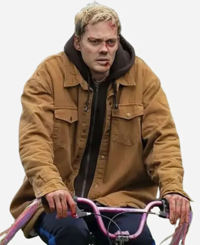 Bill Skarsgard Locked 2025 Brown Jacket