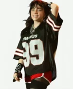 Billie Eilish Hungary Festival Football Black Jersey For Sale