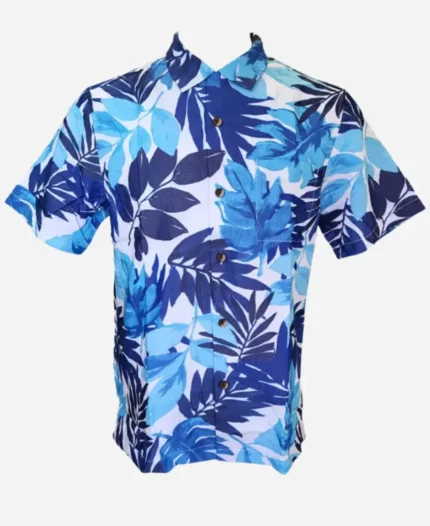 Bob Clendenin Bookie S02 Blue Floral Print Shirt