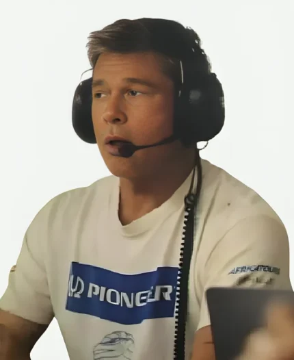 Brad Pitt F1 The Movie 2025 White T-Shirt