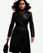 Catalina Sandino Moreno Ballerina 2025 Black Leather Coat