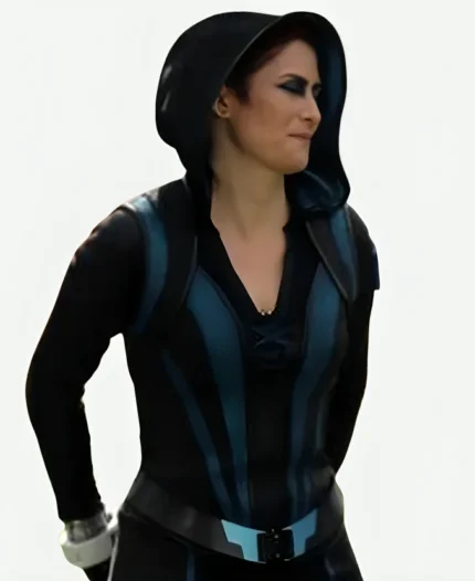 Chyler Leigh Supergirl SO6 Black Hooded Jacket For Sale