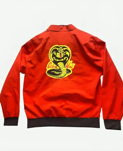 Cobra Kai Snake Logo Red Polyester Patch Bomber Jacket