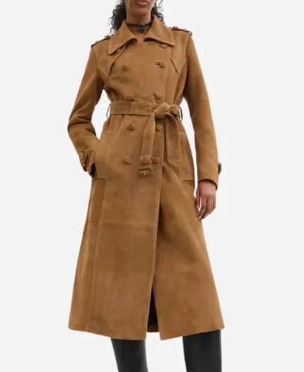 Cynthia Erivo The Today Show 2025 Suede Trench Coat