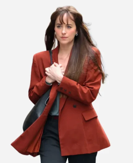 Dakota Johnson Materialists Red Blazer