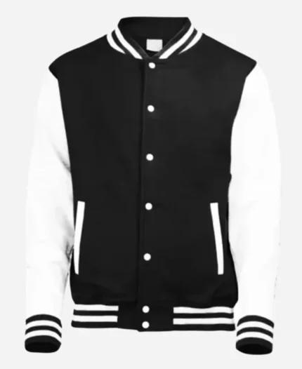 Dracula Themed Halloween Black and White Varsity Jacket