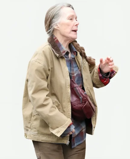 Dying for Sex Sissy Spacek Brown Cotton Jacket
