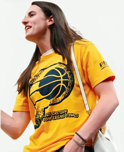 Eastern Conference Finals Caitlin Clark 2025 Yellow Shirt