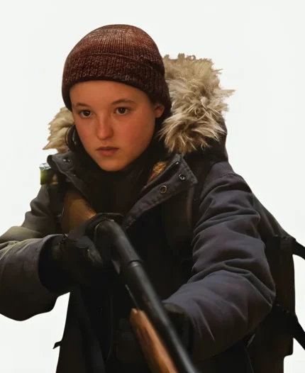 Ellie Williams The Last of Us Season 02 Bella Ramsey Blue Parka Hooded Jacket