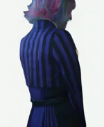 Enid Sinclair TV Series Wednesday Season 2 Emma Myers Purple & Black Striped School Uniform Cropped Blazer