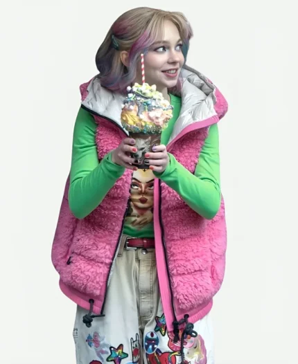 Enid Sinclair Wednesday S02 Bright Pink Vest
