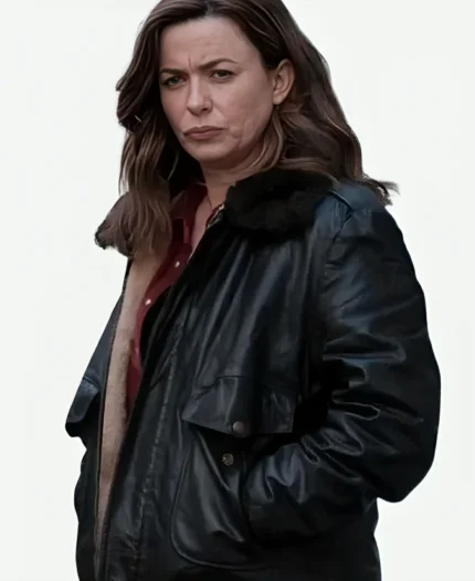 Eve Myles The Crow Girl 2025 Leather Jacket