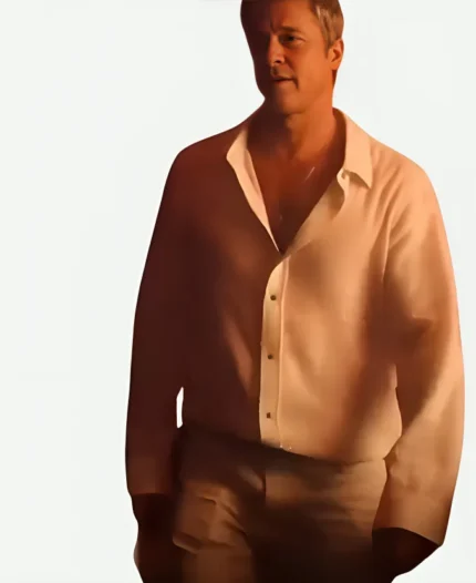 F1 The Movie 2025 Brad Pitt White Shirt For Sale