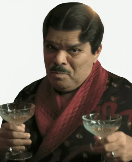 Gomez Addams TV Series Wednesday Season 2 Luis Guzmán Black Damask Robe
