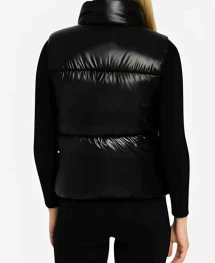 Goody Addams Tv Series Wednesday 2025 Jenna Ortega Black Puffer Vest
