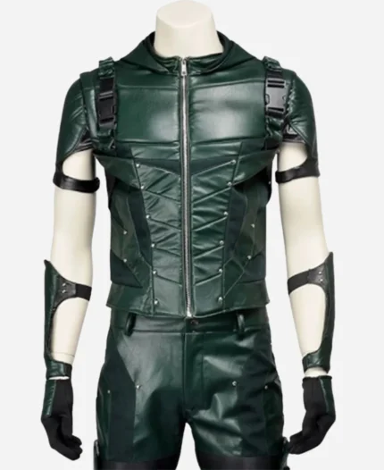 Green Arrow Season 4 Leather Jacket
