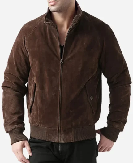Gta IV Niko Bellic Brown Suede Leather Jacket For Sale