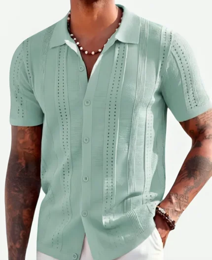 Hakeem Moulton Bachelor In Paradise S10 Mint Green Knit Shirt