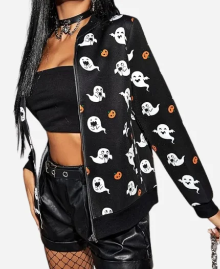 Halloween Ghost Bomber Jacket