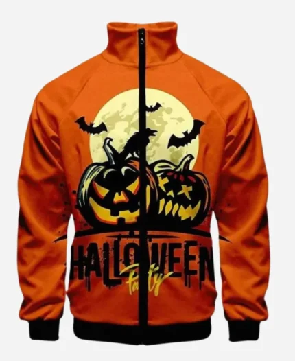 Halloween Party Orange Bomber Jacket