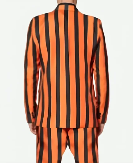 Halloween Party Striped Orange and Black Costume Suit