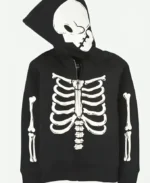 Halloween Skeleton Black Hoodie