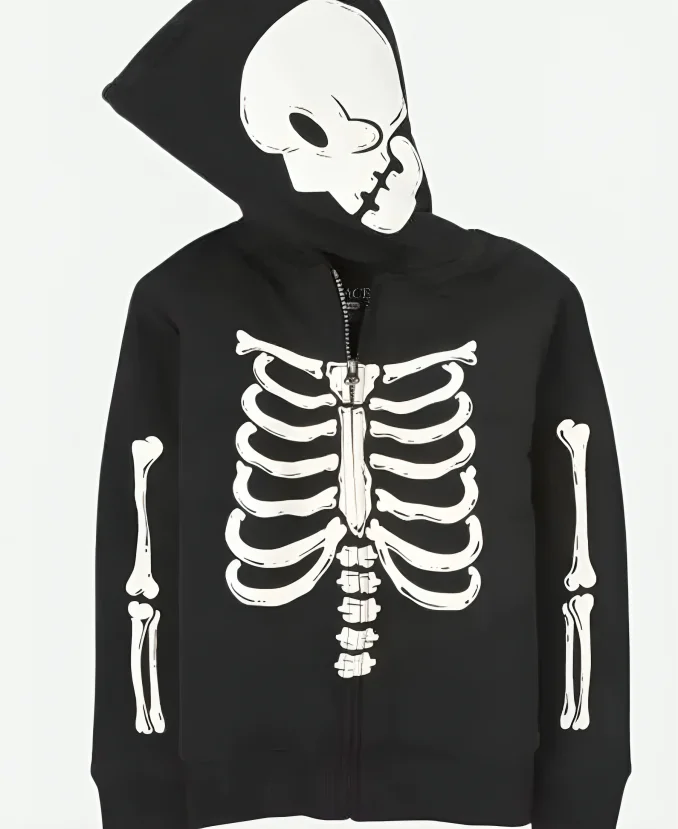 Halloween Skeleton Black Hoodie Halloween Skeleton Black Hoodie