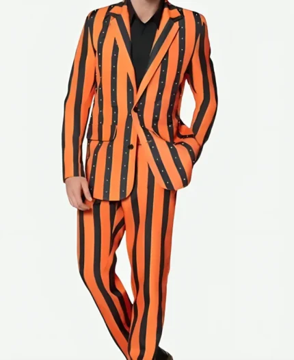 Halloween Striped Orange and Black Suit