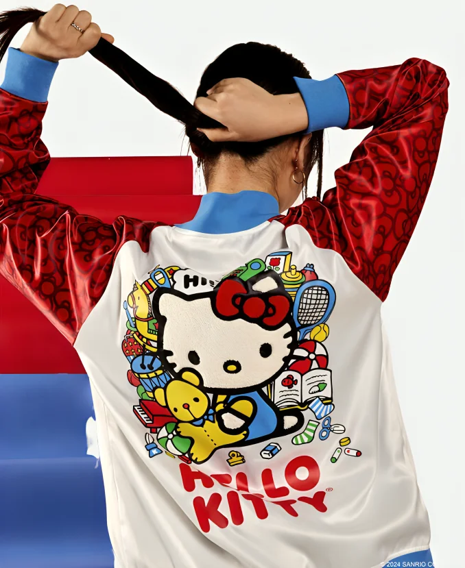 Hello Kitty Satin Bomber Jacket Hello Kitty Satin Bomber Jacket