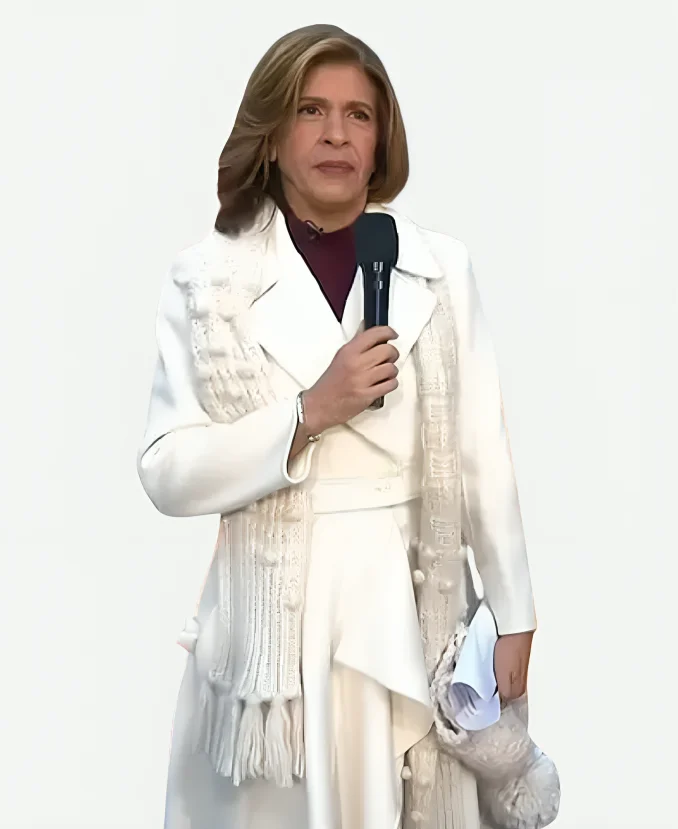 Hoda Kotb The Today Show 2024 Trench White Coat Hoda Kotb The Today Show 2024 Trench White Coat