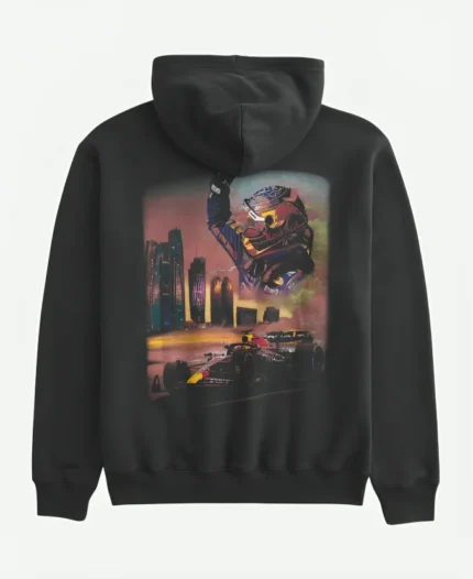 Hollister X Relaxed Oracle Red Bull Racing Black Graphic Hoodie