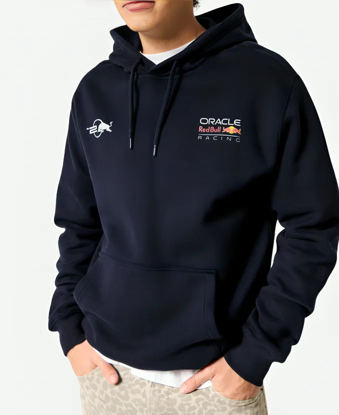 Hollister X Relaxed Oracle Red Bull Racing Graphic Pullover Blue Hoodie Hollister X Relaxed Oracle Red Bull Racing Graphic Pullover Blue Hoodie