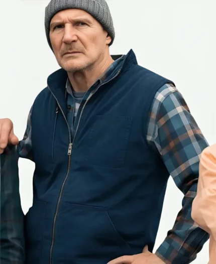 Ice Road Vengeance 2025 Liam Neeson Blue Vest